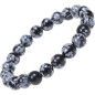 Bracciale di Ossidiana fiocco di neve