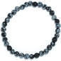 Bracciale di Ossidiana fiocco di neve