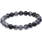 Bracciale di Ossidiana fiocco di neve
