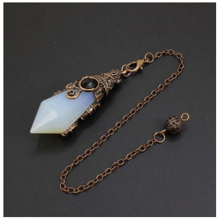 Pendolo in Opalite e Ossidiana