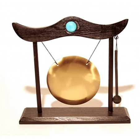 Gong con struttura in legno e battacchio