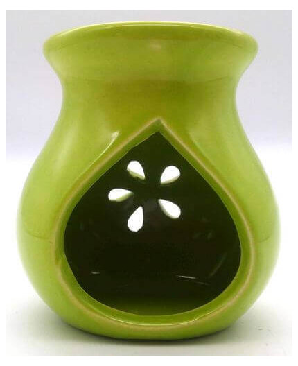 Verdea | Brucia essenze verde traforato | 9 cm Verdea | Brucia essenze verde traforato | 9 cm
