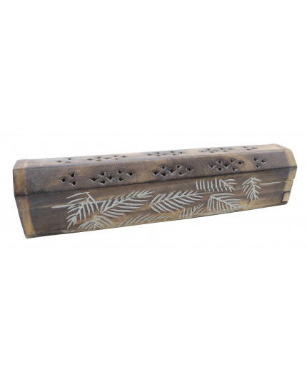 Fogliare | Cofanetto Portaincenso in Legno| 30 cm