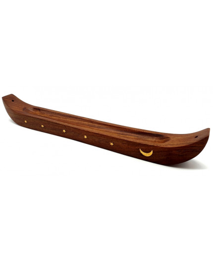 Luna e Stelle | Bruciaincenso piroga | 36 cm Luna e Stelle | Bruciaincenso piroga | 36 cm