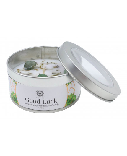 Candela 'Good Luck' | Avventurina verde e Patchouli