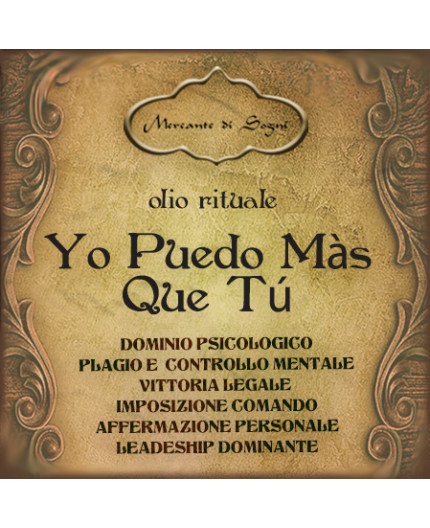 Yo Puedo Màs Que Tú | Olio rituale Yo Puedo Màs Que Tú | Olio rituale