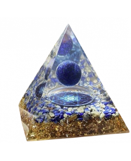 Piramide Orgonite Lapislazzuli