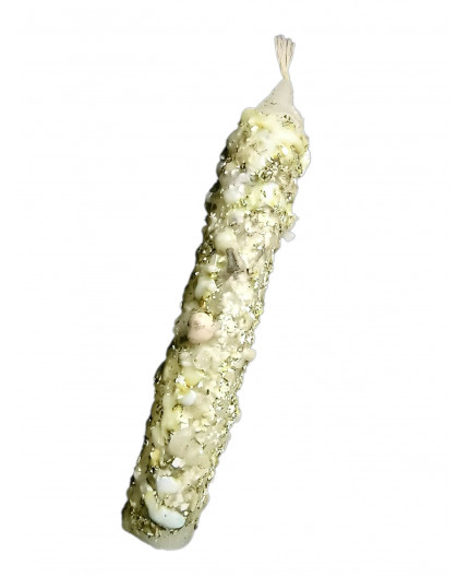 Candela Vestita "Protezione", Bianca