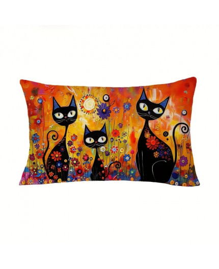 Cuscino rettangolare - gatti neri