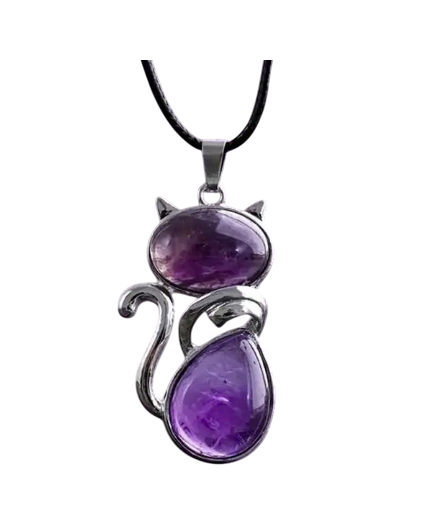 Ciondolo Gatto - Ametista