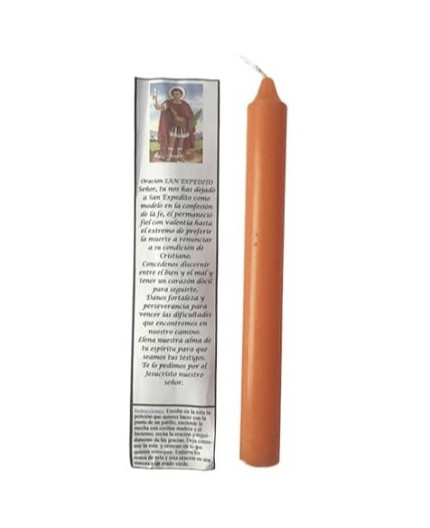 Sant'Expedito | Candela vestita pronta all'uso