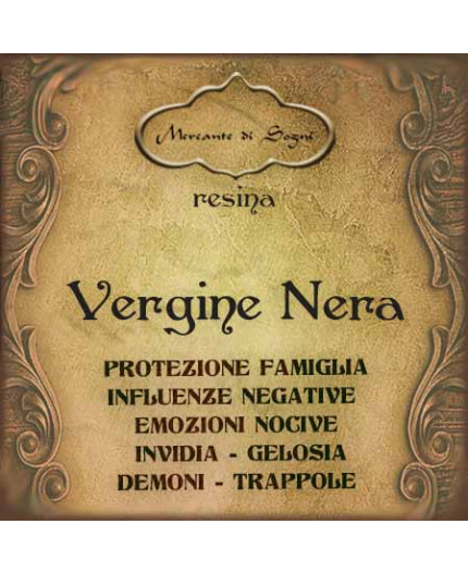 Vergine nera | Resina in grani