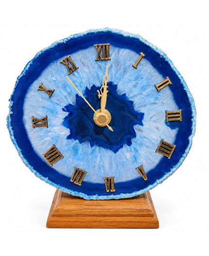 Orologio da Tavolo in Agata Blu