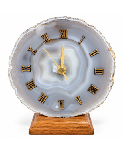 Orologio da Tavolo in Agata Grigia