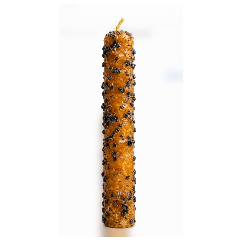 Candela in cera d'api | Sale nero