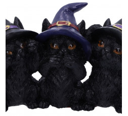 Three Wise Black Cats 11,5 cm