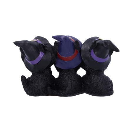 Three Wise Black Cats 11,5 cm