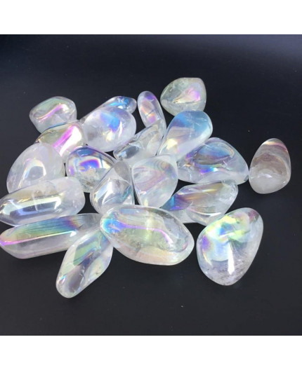 Quarzo angel aura | Pietra burattata