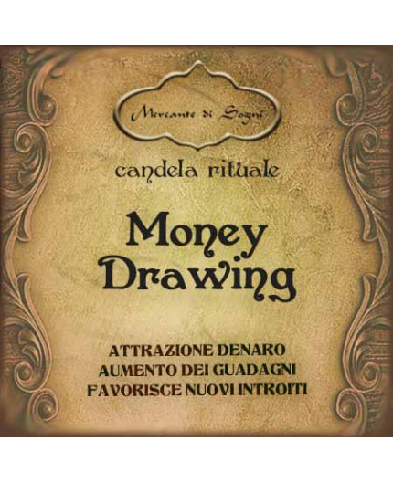 Money Drawing | Candela vestita pronta all'uso