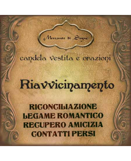 Riavvicinamento | Candela vestita pronta all'uso