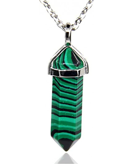 Ciondolo biterminato di Malachite